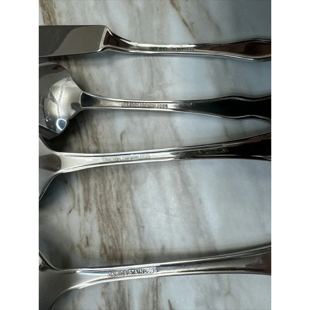 ONEIDA MORNING BLOSSOM‎ 5 PIECE HOSTESS SET - STAINLESS BURNISH HANDLE